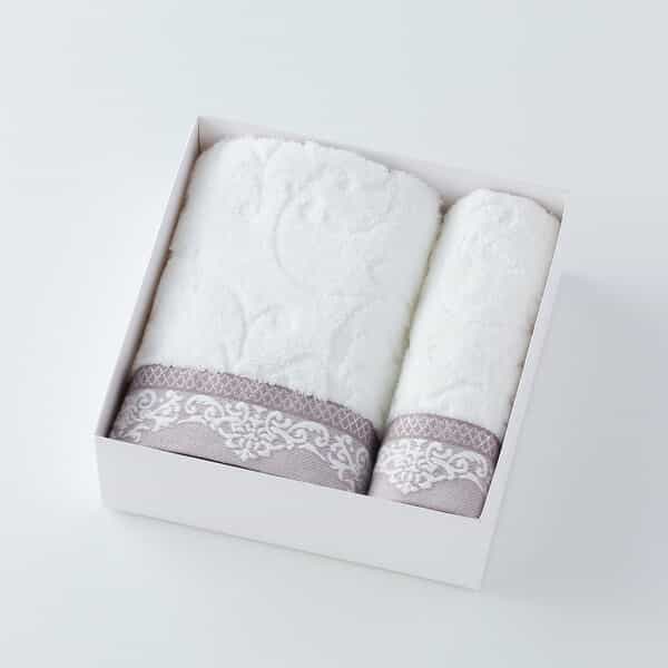 柔らかタオルセット　フェイスタオル1点 ゲストタオル1点