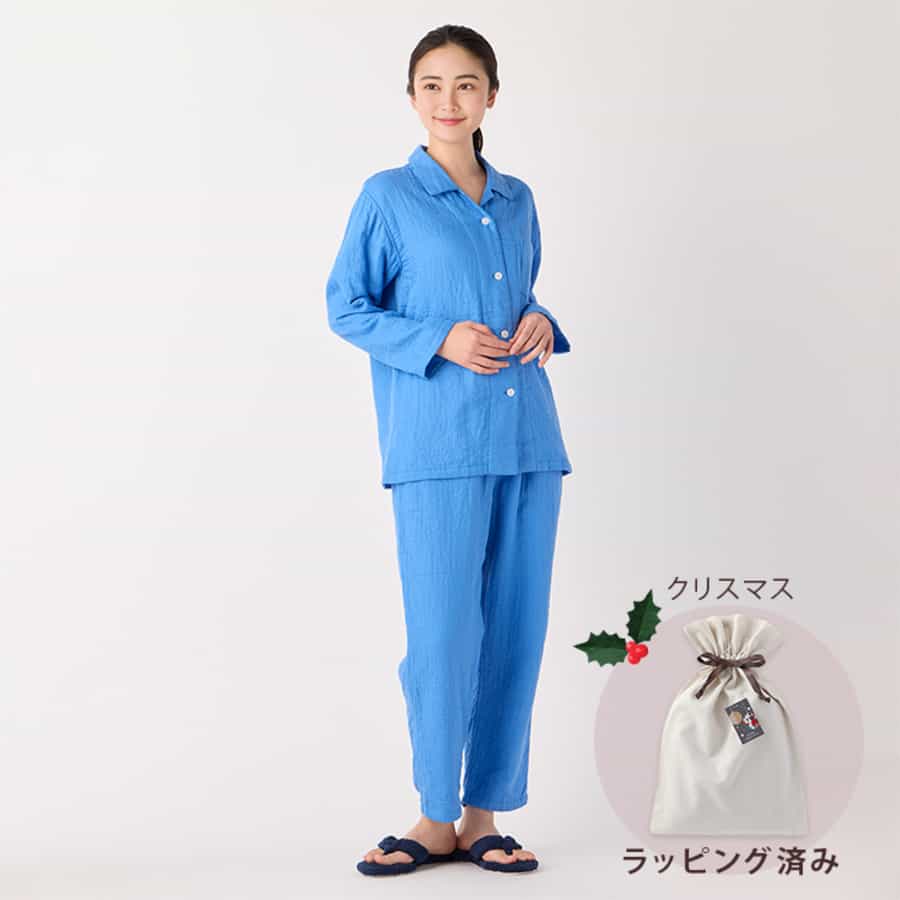 【クリスマス限定ラッピング無料！】マシュマロガーゼベーシックレディスパジャマ