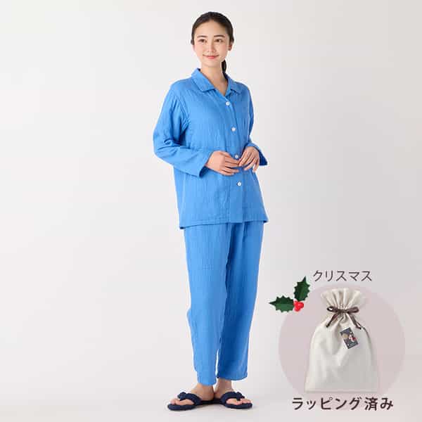 【クリスマス限定ラッピング無料！】マシュマロガーゼベーシックレディスパジャマ