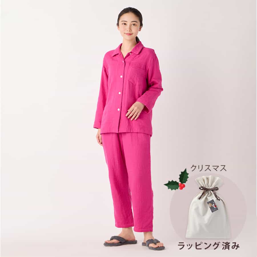 【クリスマス限定ラッピング無料！】マシュマロガーゼベーシックレディスパジャマ