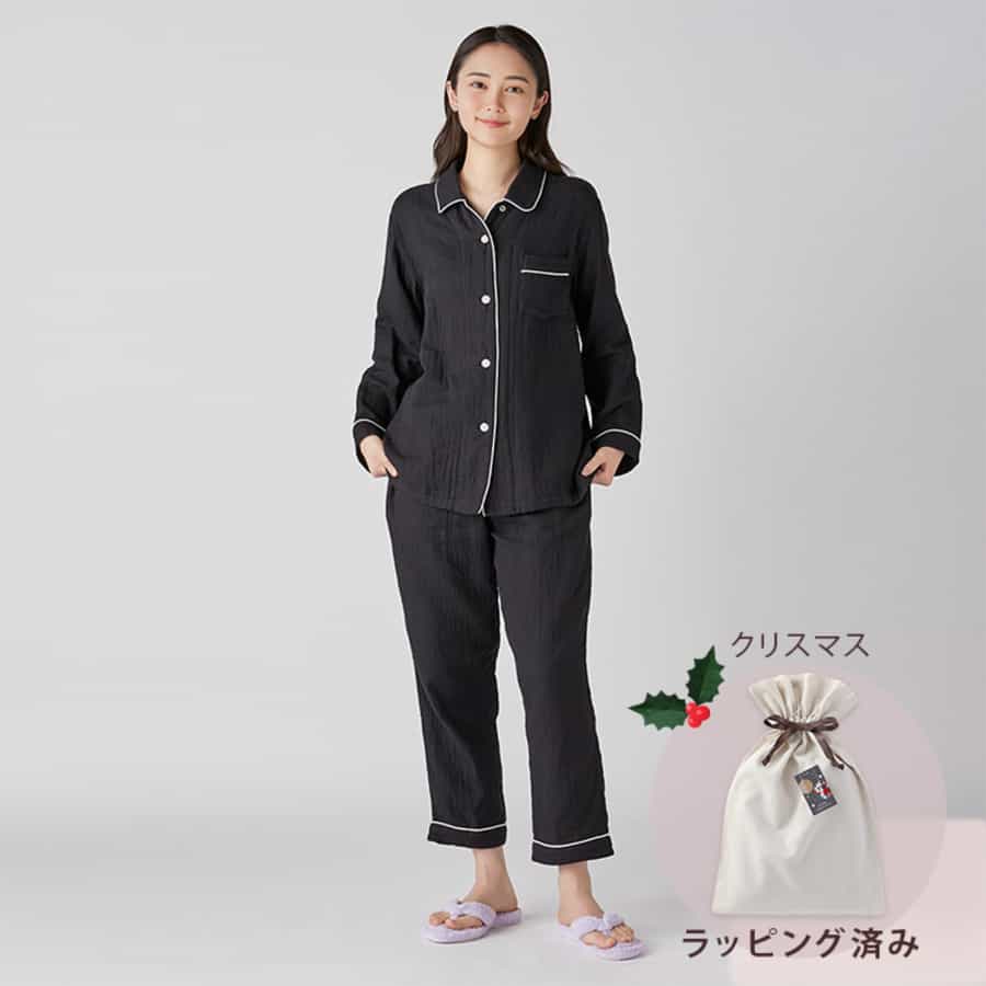 【クリスマス限定ラッピング無料！】マシュマロガーゼパイピングレディスパジャマ
