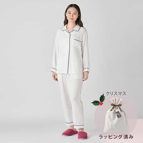 【クリスマス限定ラッピング無料！】マシュマロガーゼパイピングレディスパジャマ