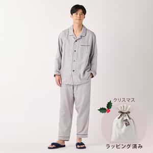 【クリスマス限定ラッピング無料！】マシュマロガーゼパイピングメンズパジャマ