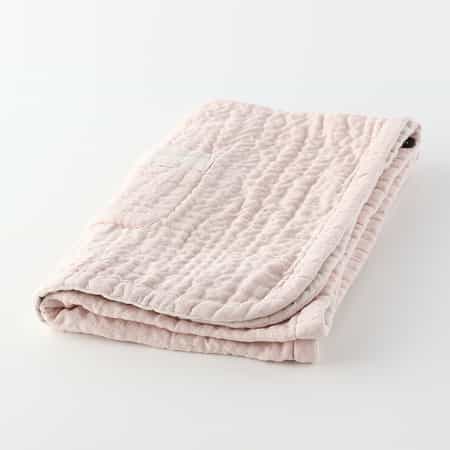 マシュマロワッフルガーゼポケット付ブランケット