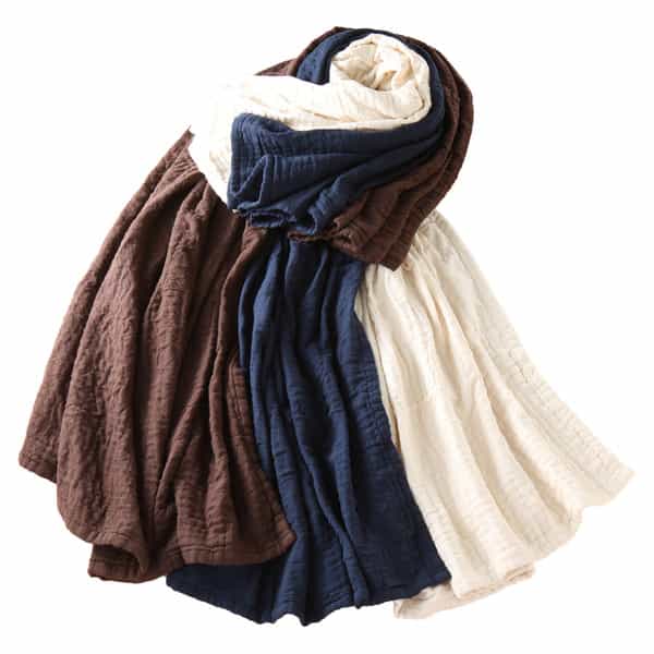 マシュマロワッフルガーゼカラースロー 約140×200cm