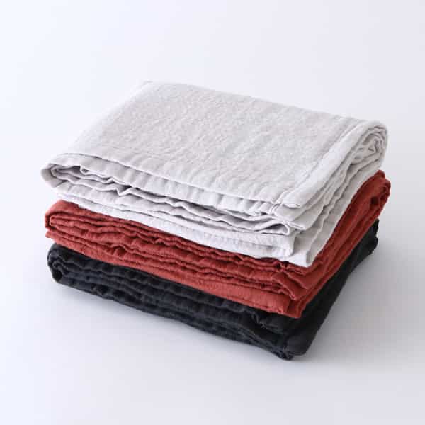 マシュマロワッフルガーゼライトカラースロー　約70×100cm