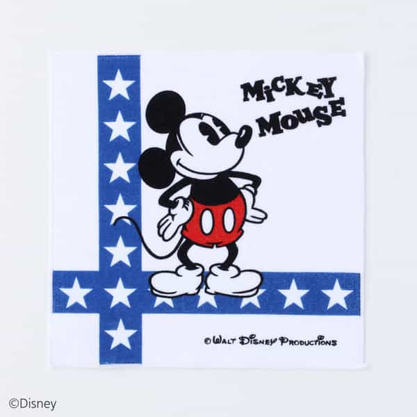 70'S復刻ディズニー タオルハンカチ ミッキーマウス