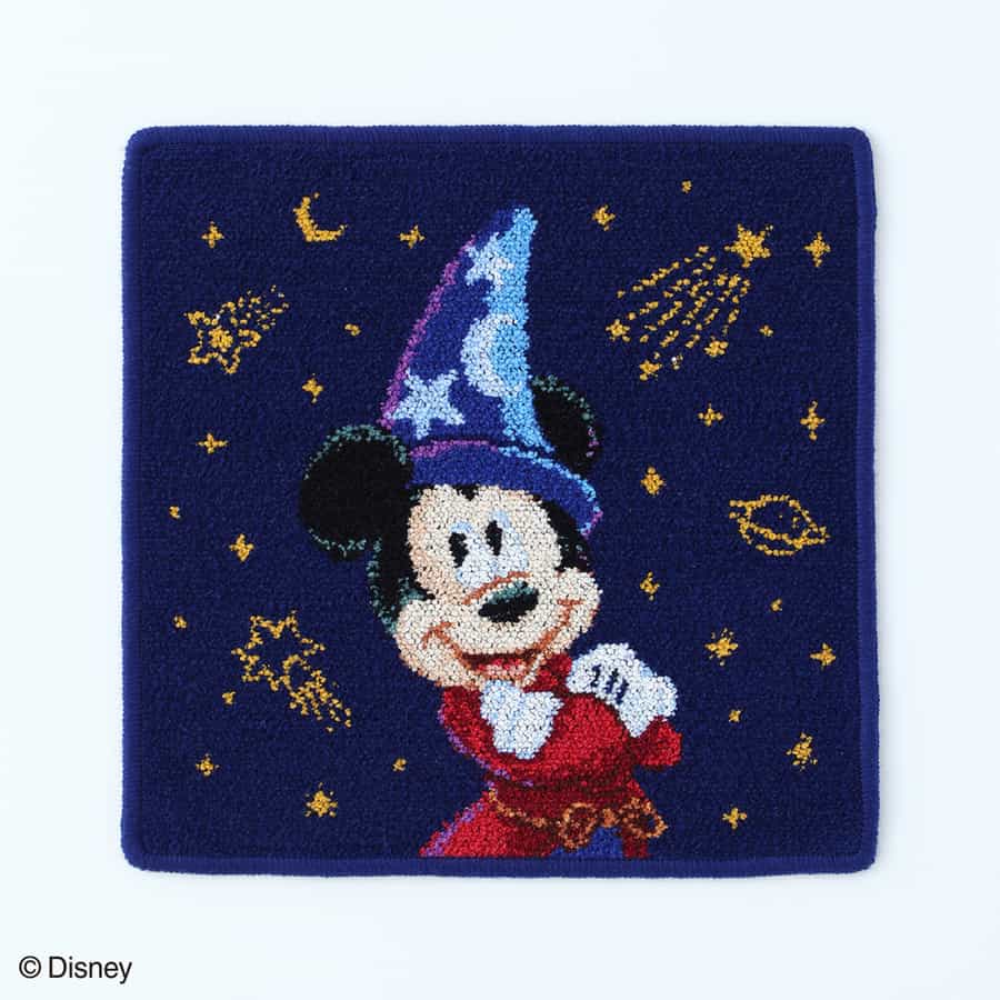 ミッキーマウス タオルハンカチ 青 ソーサラーミッキー タオルハンカチ（4125V296）-ディズニー-UCHINO