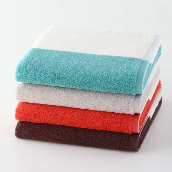 新ふんわりバイカラータオル バスタオル