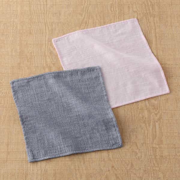 先染めマシュマロガーゼハンカチ　　　　　