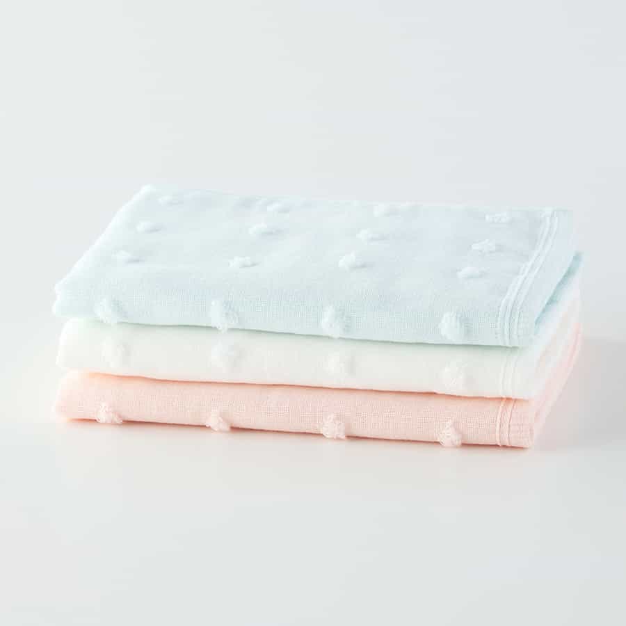 ふわふわガーゼドット ゲストタオル（単品）