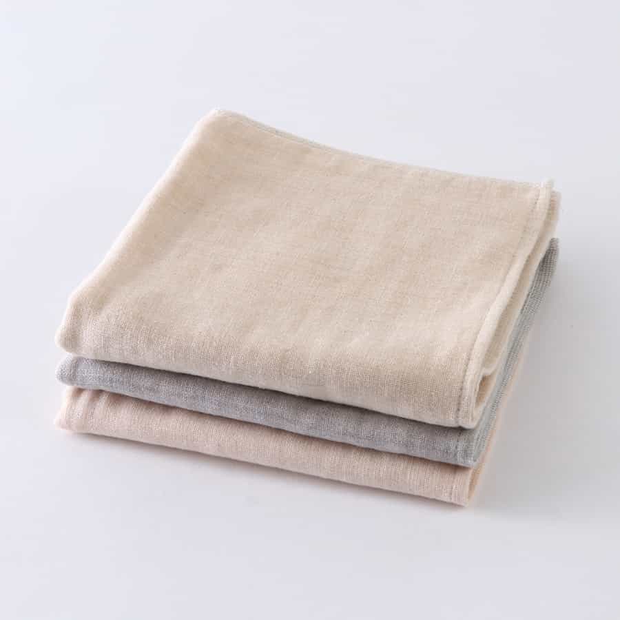 土染めオーガニックガーゼ ゲストタオル