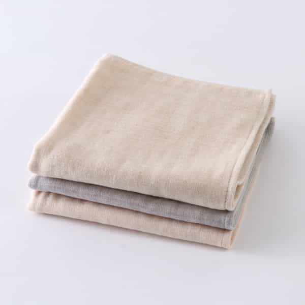 土染めオーガニックガーゼ ゲストタオル