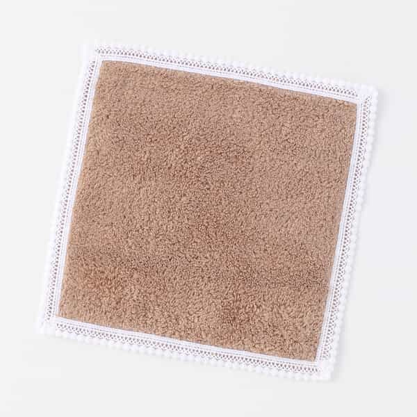 "しあわせタオル" タオルハンカチ（エンブロイダリーレース）