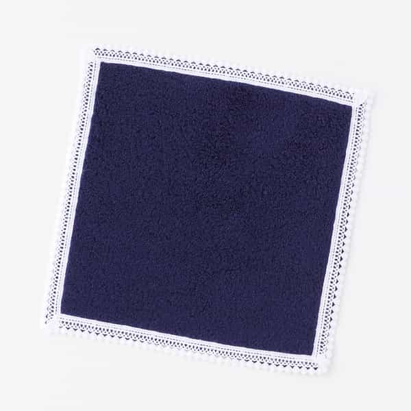 "しあわせタオル" タオルハンカチ（エンブロイダリーレース）