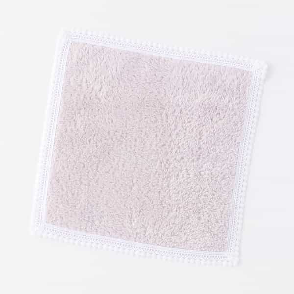 "しあわせタオル" タオルハンカチ（エンブロイダリーレース）