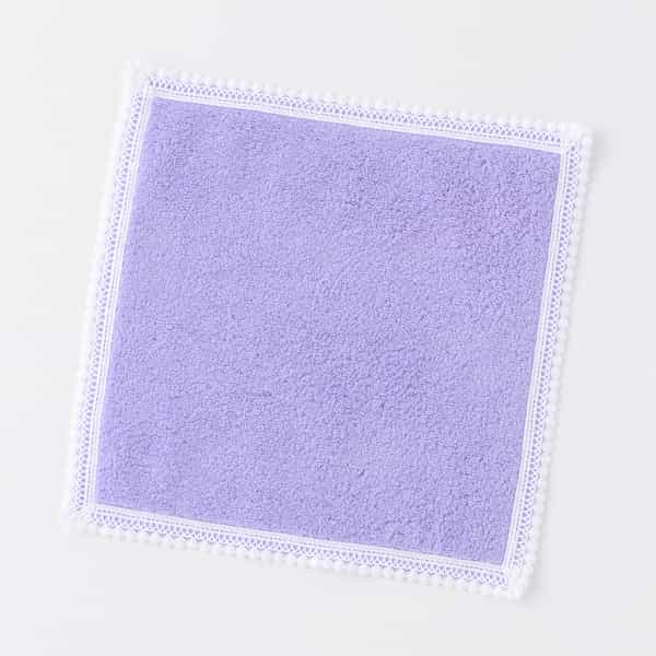 "しあわせタオル" タオルハンカチ（エンブロイダリーレース）