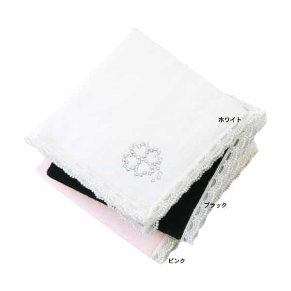スワロフスキー クローバー タオルハンカチ