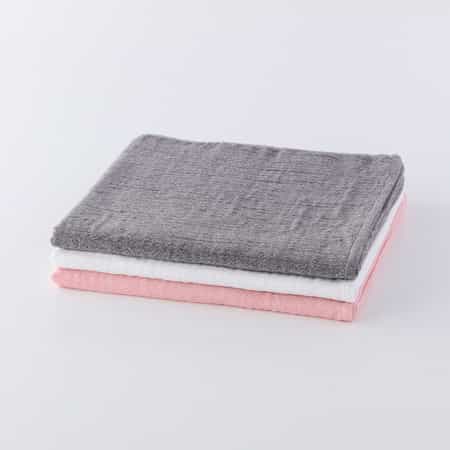 UCHINO マシュマロパイル TOUCH バスタオル 3枚 8650b330 UCHINO 送料無料 マシュマロガーゼ&パイルカラー スモールバス