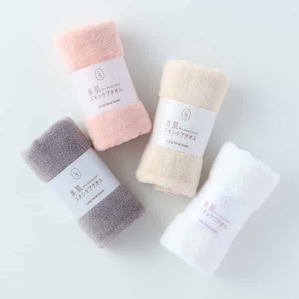 "美肌スキンケアタオル" ロングフェイシャルタオル