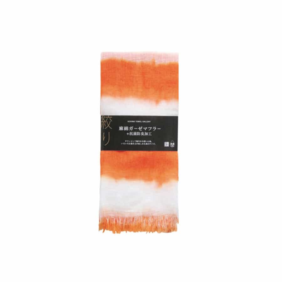 絞り麻綿マフラー（88M1H637）-ウチノタオルギャラリー-UCHINO Online Shop