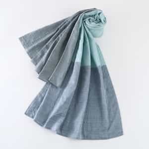 カラーブロックマシュマロガーゼショール