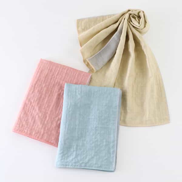 リバーシブルマシュマロガーゼマフラー 40×110cm