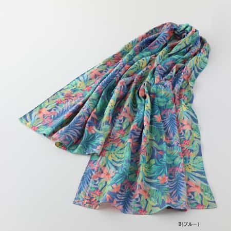 プリントマシュマロガーゼショール　　　　