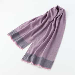 ヘリンボーンマシュマロガーゼマフラー