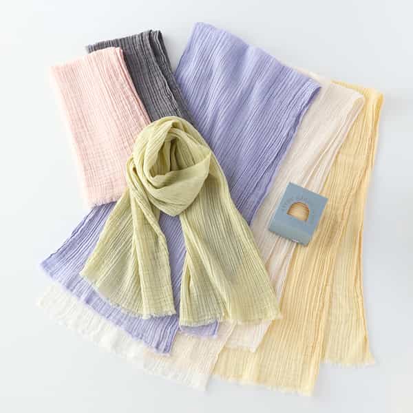 クレープガーゼカラーマフラー　　　　　　