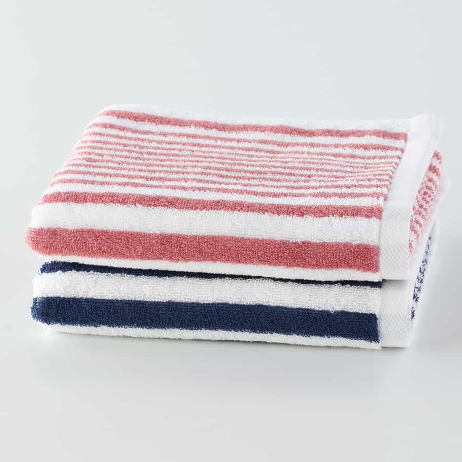 リバーシブルストライプ フェイスタオル（単品）