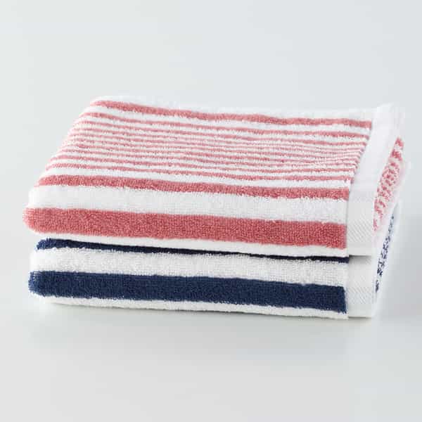 リバーシブルストライプ フェイスタオル（単品）