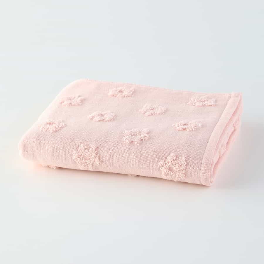 ふんわりフラワーガーゼ フェイスタオル