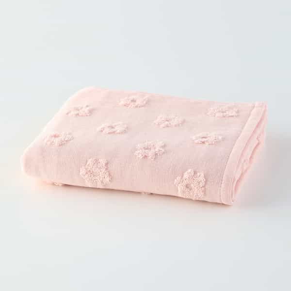 ふんわりフラワーガーゼ フェイスタオル