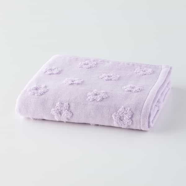 ふんわりフラワーガーゼ フェイスタオル