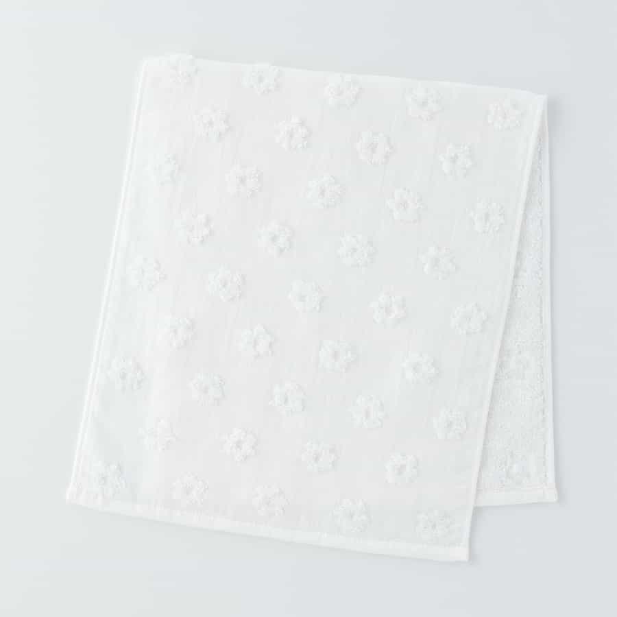 ふんわりフラワーガーゼ フェイスタオル（単品）（9009F794）-ローヤル