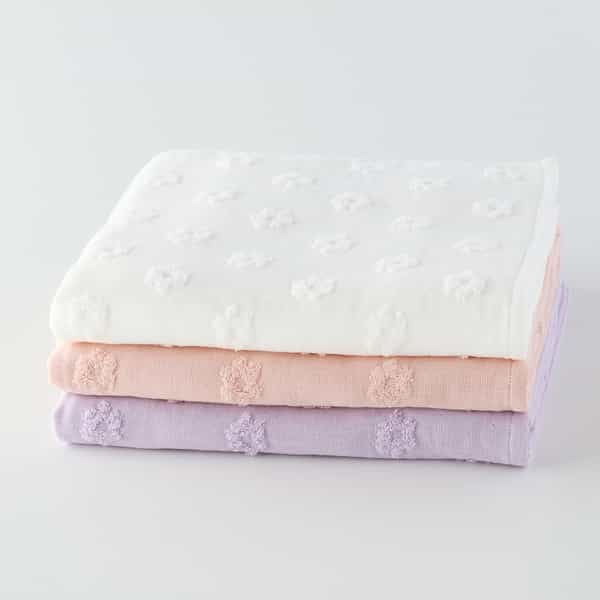ふんわりフラワーガーゼ バスタオル（単品）