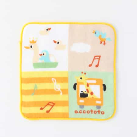 のりものパッチワーク タオルハンカチ