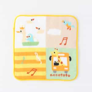 のりものパッチワーク タオルハンカチ