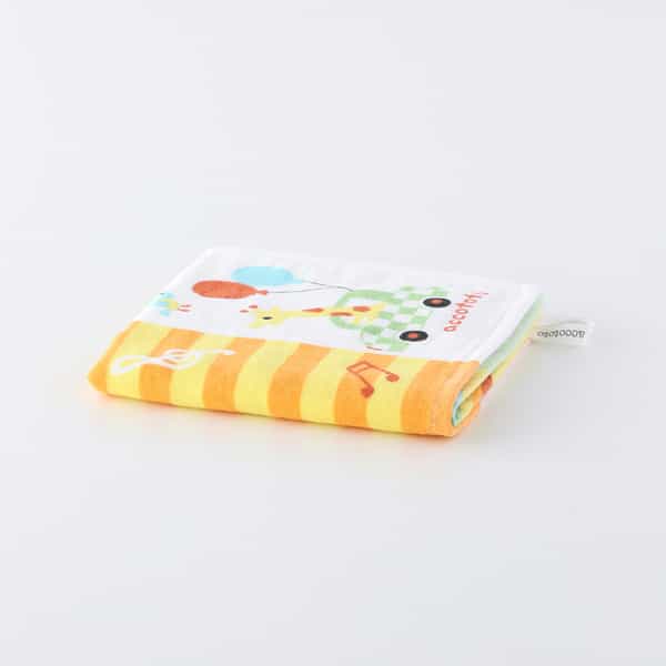 のりものパッチワーク ゲストタオル