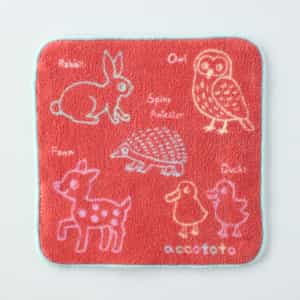 どうぶつマップ タオルハンカチ（単品）