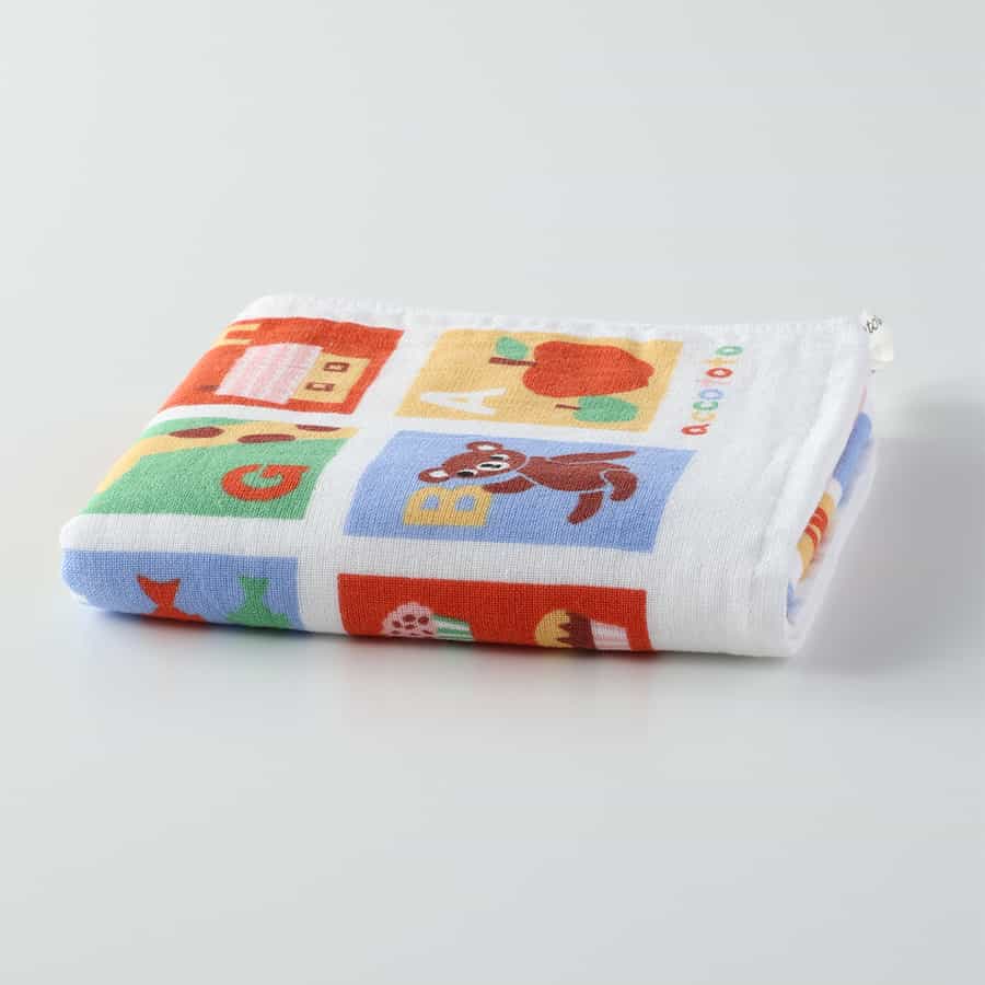 カラフルアルファベット フェイスタオル（単品）
