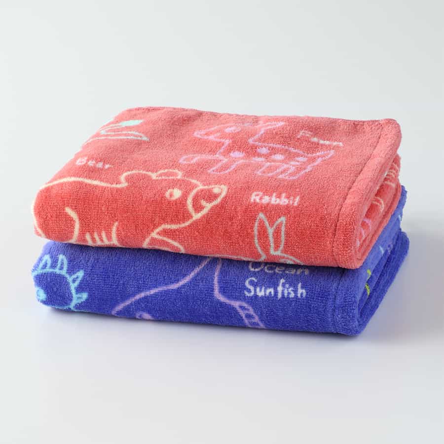 どうぶつマップ フェイスタオル（単品）