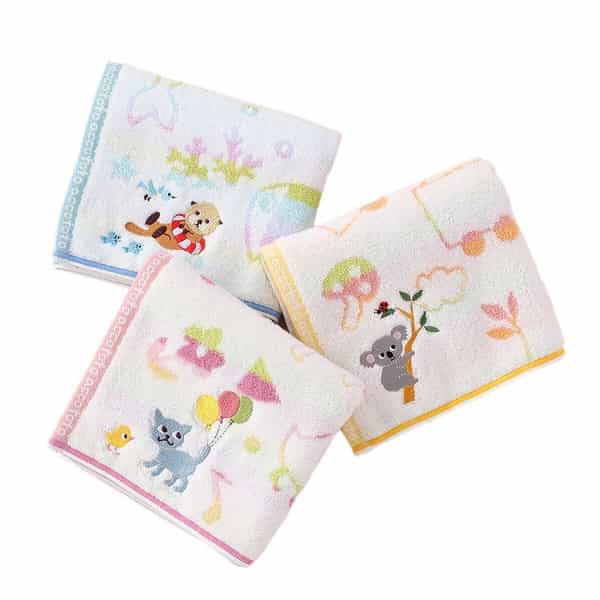 にじいろどうぶつ フェイスタオル