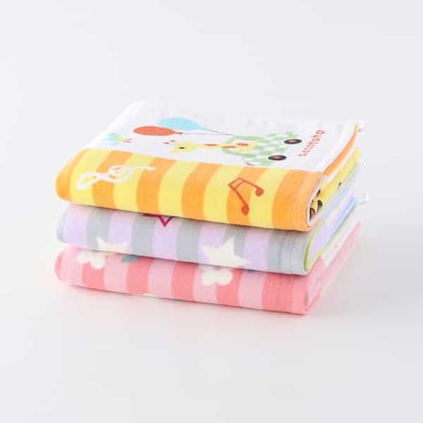 のりものパッチワーク フェイスタオル