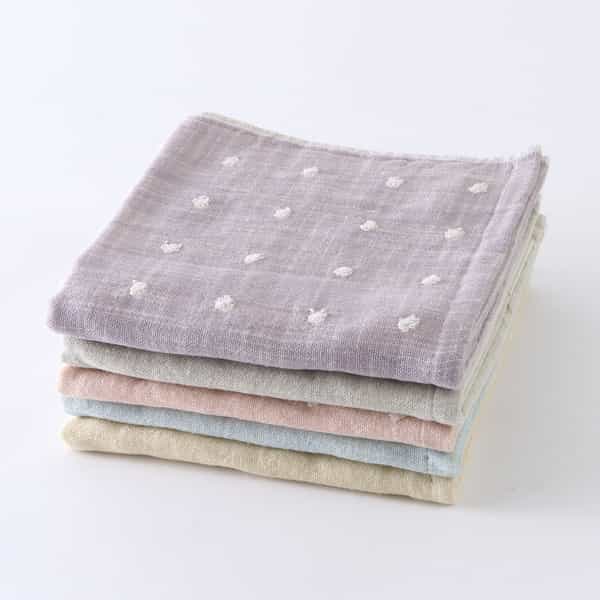 草木染めオーガニックガーゼ ゲストタオル