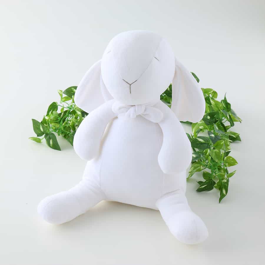 ちびぐるみ うさぎ ハグ待ち 11cm オフ白 スタイ付 11 12 13