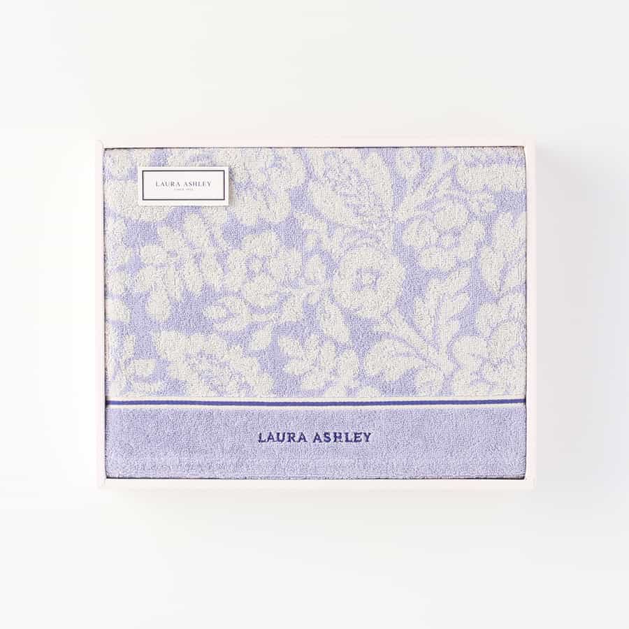 ローラアシュレイ（LAURA ASHLEY）★ タオルケット・ハーフ ［新品］ グレースフル スモールバスタオル1枚（KB30273）-ローラ アシュレイ