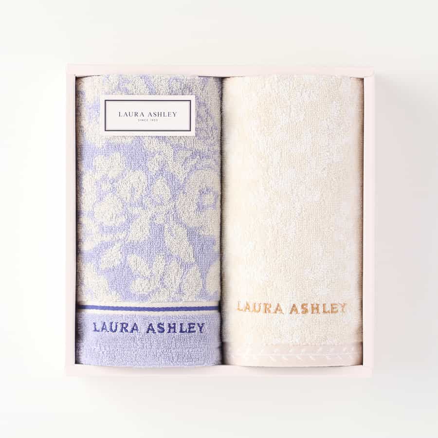 ローラアシュレイ　Laura Ashley タオルケット2枚セット ローラ アシュレイ LAURA ASHLEY ジョゼッテ柄 タオルケット