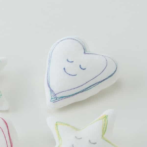 にぎにぎ ハート:約9×8cm、星:約10×11cm